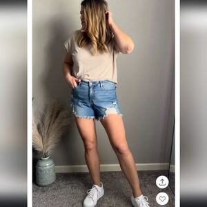 #1078 Sofia Jean Distressed Denim Shorty Shorts sz. 12